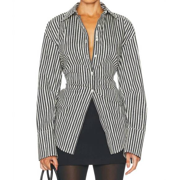 Simon Miller Women's Loch Sleeveless Poplin Button-Down Shirt
